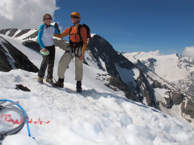 Irene und ich am Oberen Fochezkopf, 3.159 m (21. Juli)