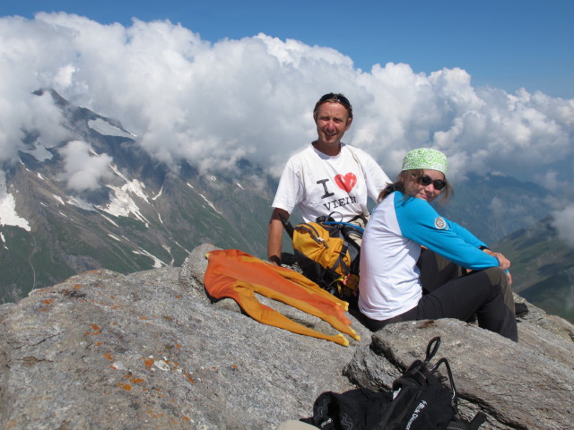 Ich und Irene am Unteren Fochezkopf, 3.022 m (21. Juli)