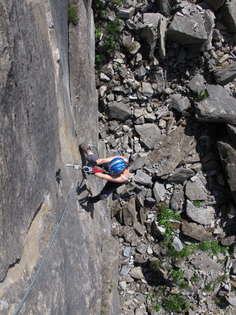 Klettersteigarena Höhenburg: Irene am Klettersteig 'Drossen-Hex' (21. Juli)