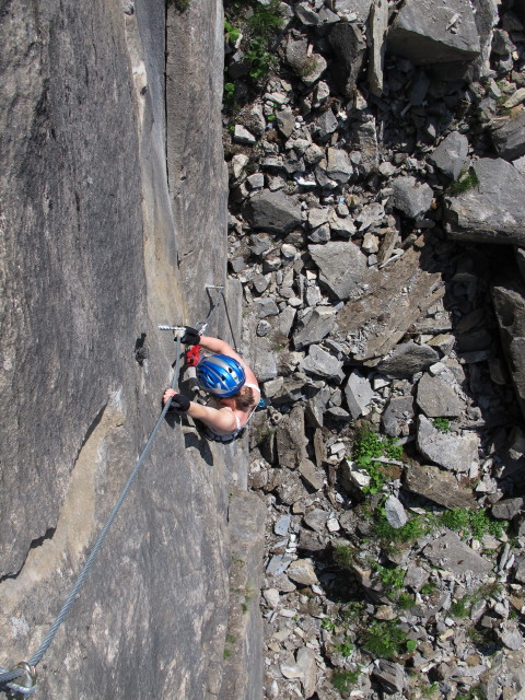 Klettersteigarena Höhenburg: Irene am Klettersteig 'Drossen-Hex' (21. Juli)