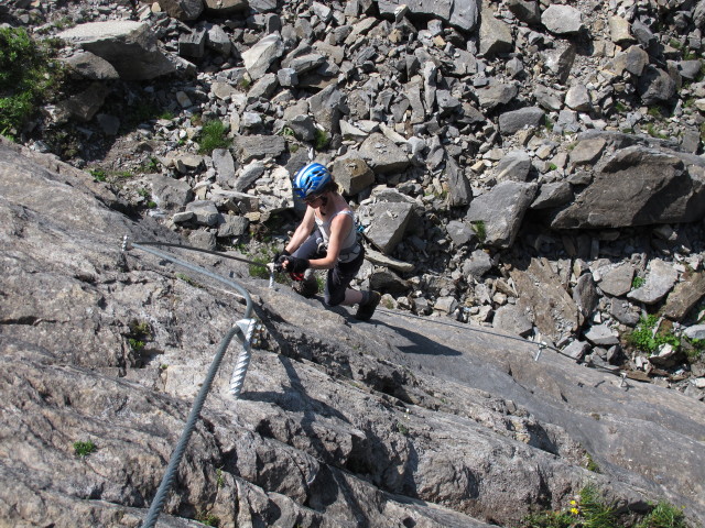 Klettersteigarena Höhenburg: Irene am Klettersteig 'Drossen-Hex' (21. Juli)