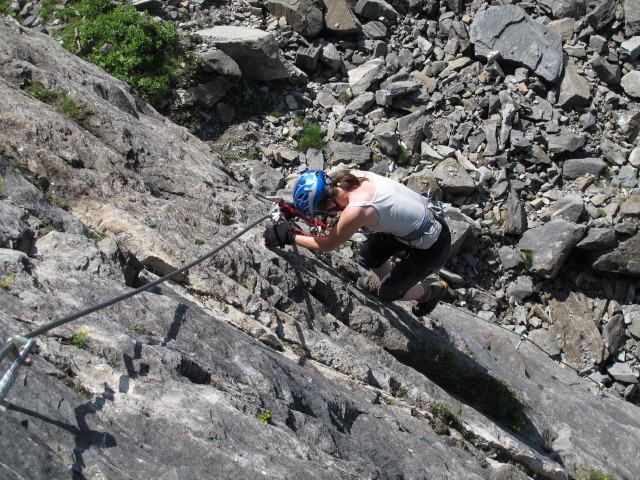 Klettersteigarena Höhenburg: Irene am Klettersteig 'Drossen-Hex' (21. Juli)