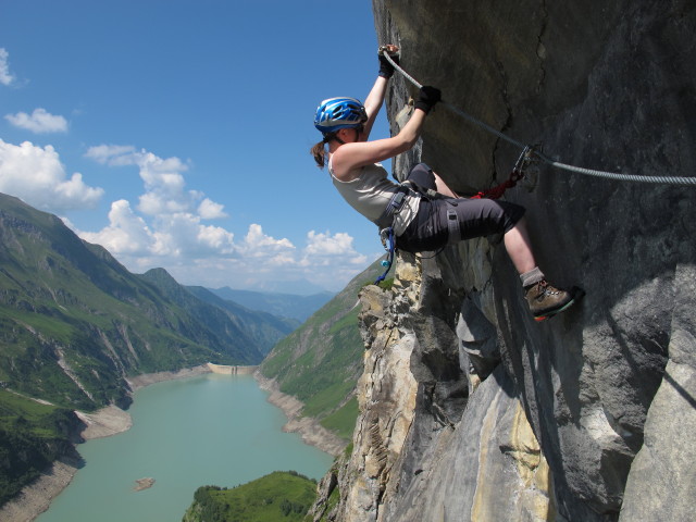 Klettersteigarena Höhenburg: Irene am Klettersteig 'Drossen-Hex' (21. Juli)