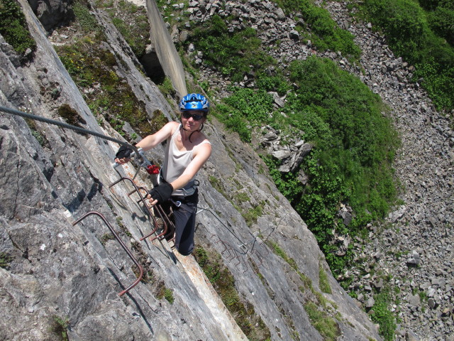 Klettersteigarena Höhenburg: Irene am Klettersteig 'Limberg-Zwerg' (21. Juli)