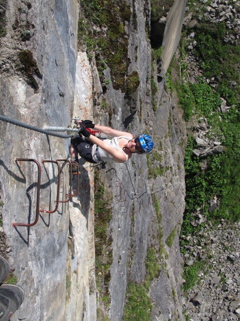 Klettersteigarena Höhenburg: Irene am Klettersteig 'Limberg-Zwerg' (21. Juli)