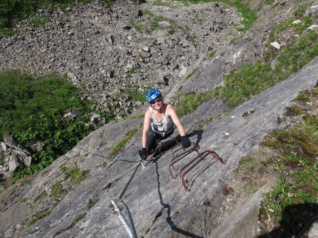 Klettersteigarena Höhenburg: Irene am Klettersteig 'Limberg-Zwerg' (21. Juli)