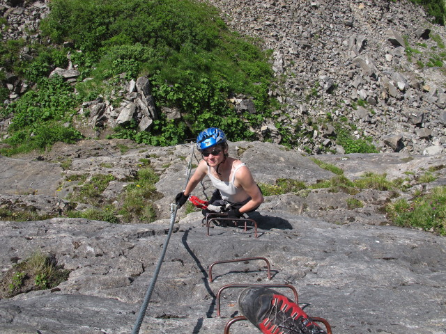 Klettersteigarena Höhenburg: Irene am Klettersteig 'Limberg-Zwerg' (21. Juli)