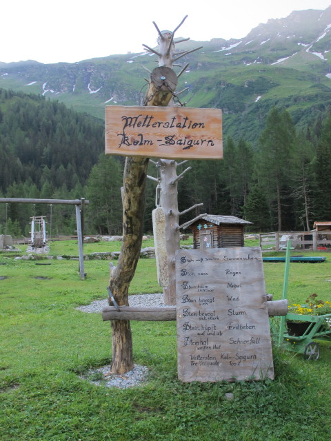 'Wetterstation' beim Naturfreundehaus Kolm-Saigurn, 1.598 m (27. Juli)