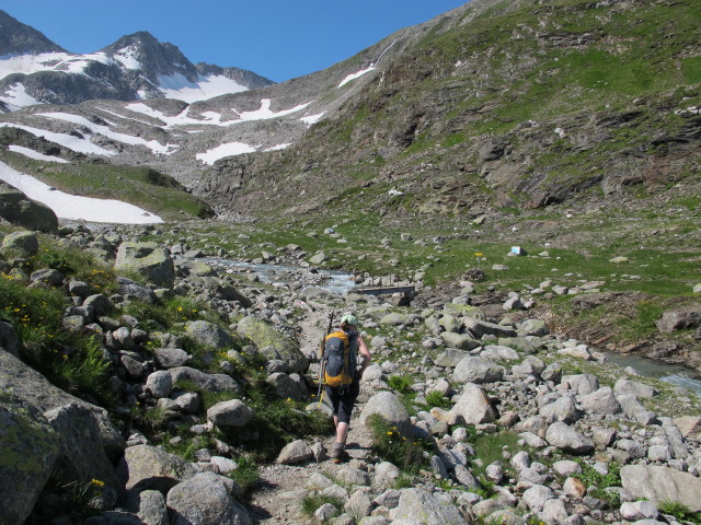 Irene auf Weg 122 zwischen Naturfreundehaus Neubau und Schneidbach (27. Juli)