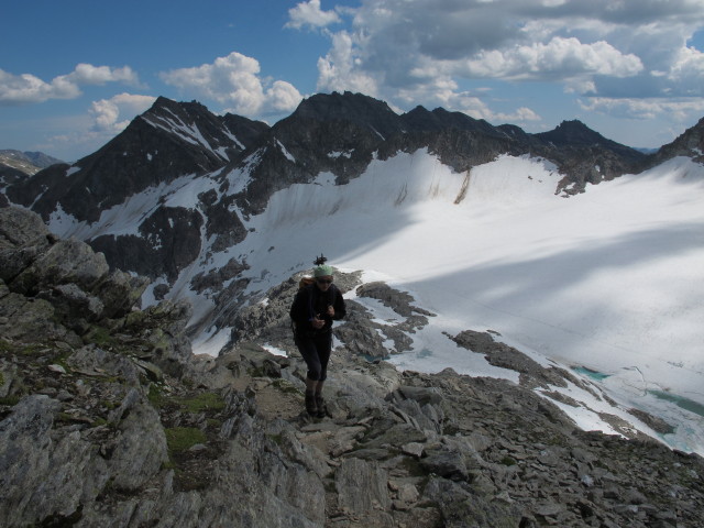 Irene am Weg 122 zwischen Rojacherhütte und Zittelhaus (27. Juli)