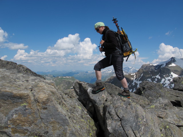 Irene am Weg 122 zwischen Rojacherhütte und Zittelhaus (27. Juli)