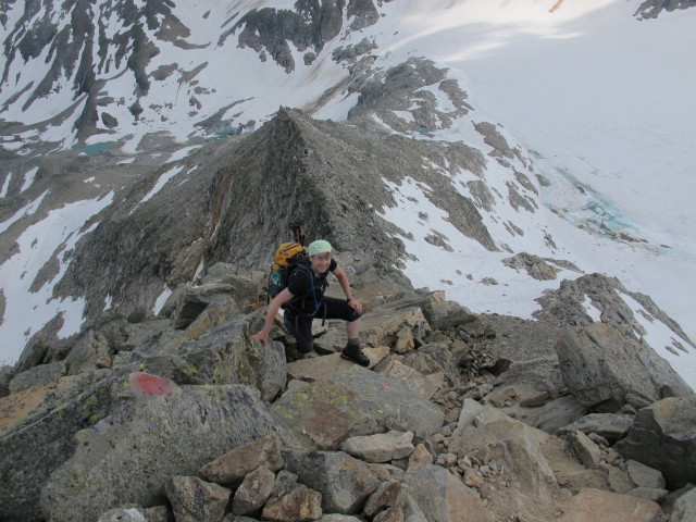 Irene am Weg 122 zwischen Rojacherhütte und Zittelhaus (27. Juli)