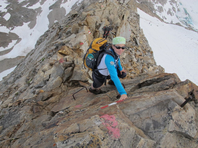 Irene am Weg 122 zwischen Rojacherhütte und Zittelhaus (27. Juli)