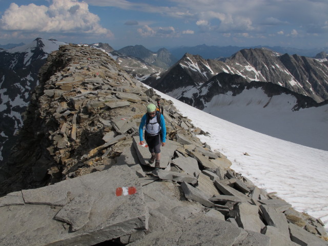 Irene am Weg 122 zwischen Rojacherhütte und Zittelhaus (27. Juli)