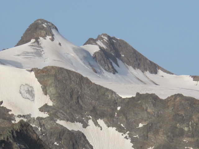 Zuckerh&uuml;tl und Pfaffenschneide von der Mairspitze aus (3. Aug.)