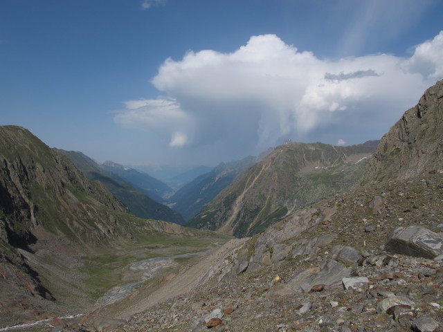 von der Fernerstube Richtung Nordosten (3. Aug.)