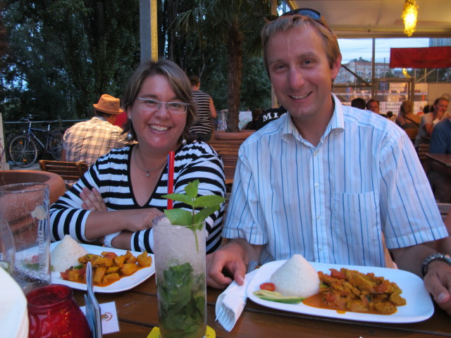 Doris und ich im 'Casa Caribeña' auf der Summerstage