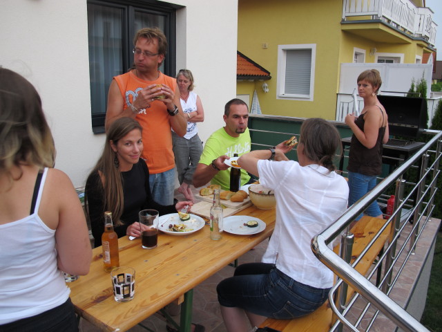 ?, Christina, Michael, ?, ?, Irene und ? in Bad V&ouml;slau