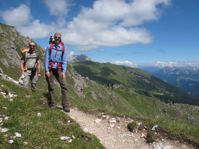 Christoph und Susanne am Weg 3 zwischen Kreuzjoch und Roa-Scharte (10. Aug.)