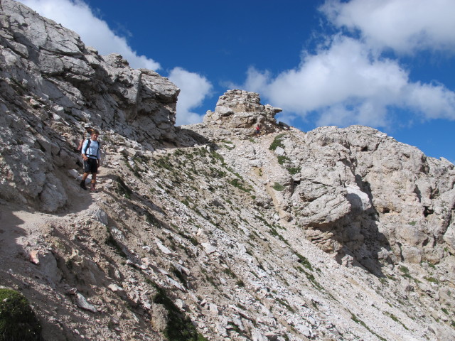 Christoph und Gudrun am Weg 2 zwischen Weg 3B und Furcela Forces de Si&euml;les (10. Aug.)