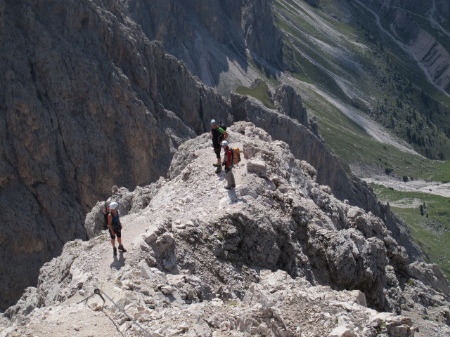 Sas-Rigais-Klettersteig: Christoph im S&uuml;dwestanstieg (11. Aug.)