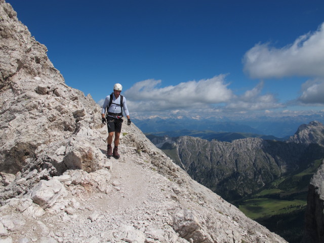 Sas-Rigais-Klettersteig: Christoph im S&uuml;dwestanstieg (11. Aug.)