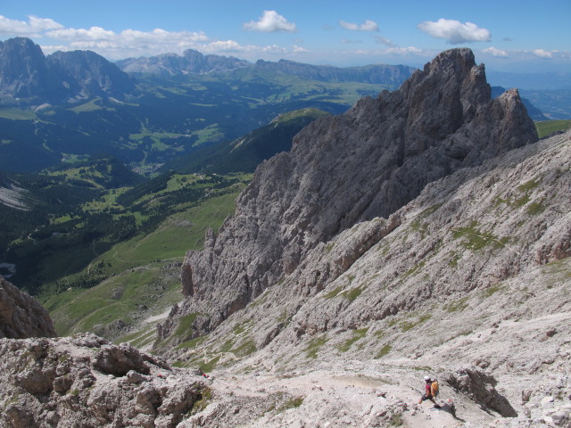 Sas-Rigais-Klettersteig: Gudrun im S&uuml;dwestanstieg (11. Aug.)