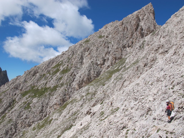 Sas-Rigais-Klettersteig: Gudrun im S&uuml;dwestanstieg (11. Aug.)