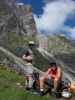 Christoph und Gudrun neben Weg 3 zwischen Kreuzjoch und Roa-Scharte (10. Aug.)