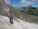 Christoph und Susanne am Weg 3 zwischen Kreuzjoch und Roa-Scharte (10. Aug.)