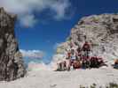 Ich, Christoph, Christoph, Susanne und Gudrun in der Roa-Scharte, 2.617 m (10. Aug.)