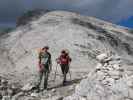 Christoph und Gudrun am Weg 3B in der Nives-Scharte, 2.740 m (10. Aug.)