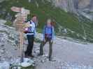 Christoph und Susanne bei der Abzweigung zum Sas-Rigais-Klettersteig (11. Aug.)