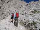 Christoph und Susanne zwischen Wasserrinnental und Sas-Rigais-Klettersteig (11. Aug.)