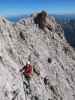 Sas-Rigais-Klettersteig: Christoph und Gudrun im Ostanstieg (11. Aug.)