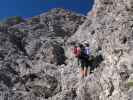 Sas-Rigais-Klettersteig: Susanne und Christoph im Ostanstieg (11. Aug.)