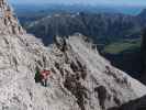 Sas-Rigais-Klettersteig: Christoph und Gudrun im Ostanstieg (11. Aug.)