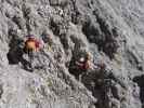 Sas-Rigais-Klettersteig: Christoph und Gudrun im Ostanstieg (11. Aug.)