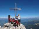 Christoph, Susanne, Gudrun, Christoph und ich am Sass Rigais, 3.025 m (11. Aug.)