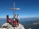 Christoph, Susanne, Gudrun, ich und Christoph am Sass Rigais, 3.025 m (11. Aug.)