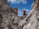 Sas-Rigais-Klettersteig: Christoph und Gudrun im Villnößer Einstieg (11. Aug.)