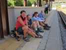 Gudrun, Christoph, Christoph und Susanne am Bahnhof Waidbruck, 472 m (11. Aug.)