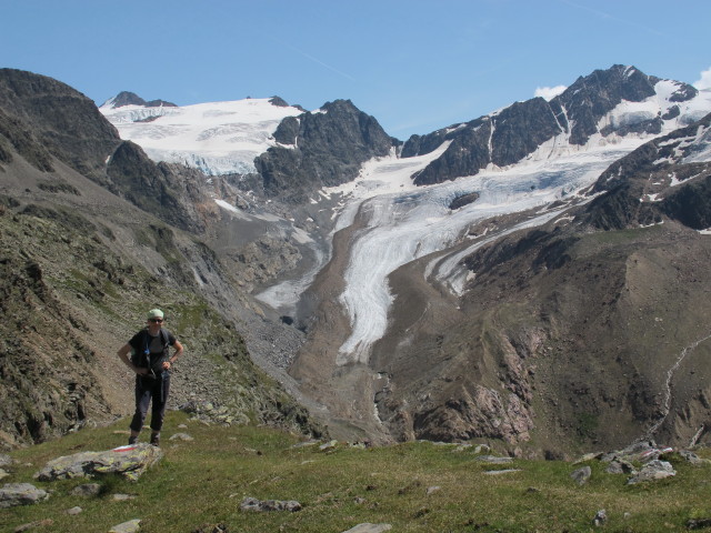 Irene am westlichen Teil des Adlersteigs zwischen Weißkugelhütte und Vorderem Schmied (15. Aug.)