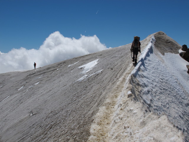 Christoph und Gudrun am S&uuml;dgrat der Wei&szlig;kugel (16. Aug.)