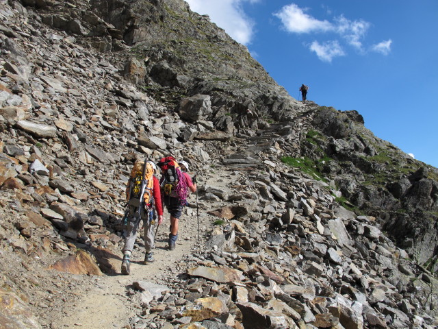 Christoph und Gudrun am Weg 5A zwischen Teufelsegg und Sch&ouml;ne-Aussicht-H&uuml;tte (16. Aug.)