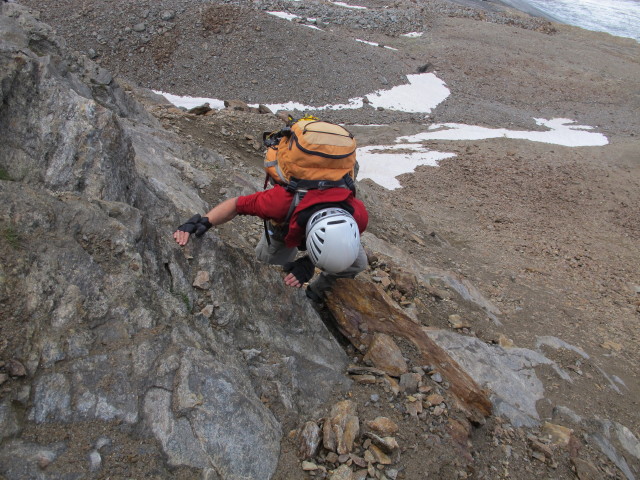 Christoph zwischen Hochjochferner und Hochjochferner (17. Aug.)