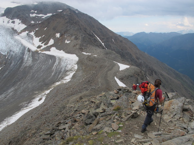 Christoph und Gudrun am Weg 2A zwischen Eismann-Fundstelle und Similaunh&uuml;tte (17. Aug.)