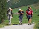 Christoph, Irene und Gudrun am Weg 5 zwischen Melag und Melagalm (15. Aug.)