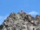 Christoph und Gudrun am westlichen Teil des Adlersteigs zwischen Weißkugelhütte und Vorderem Schmied (15. Aug.)