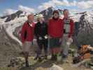 Ich, Irene, Gudrun und Christoph am Vorderen Schmied, 3.122 m (15. Aug.)